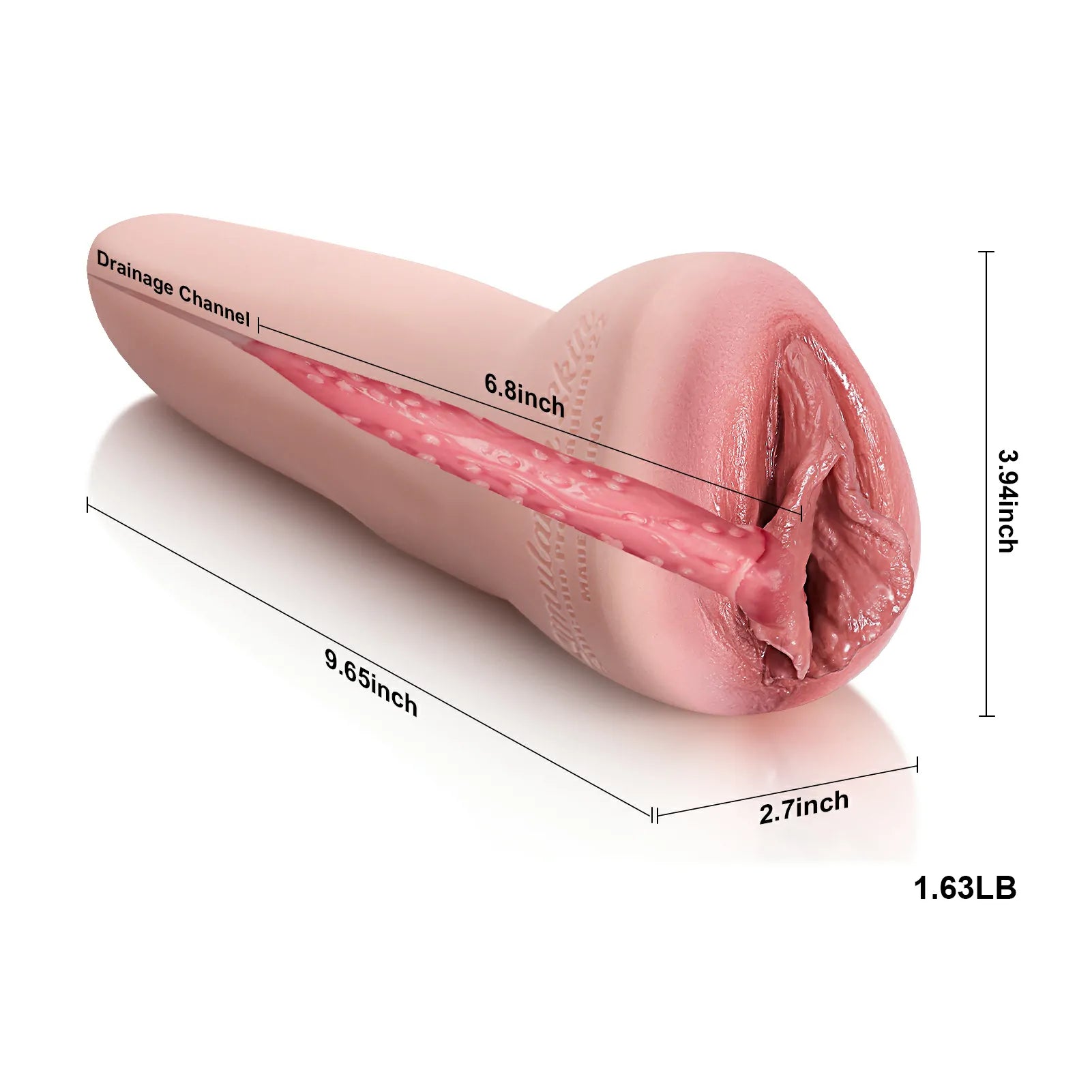 1.63LB Soft Silicone Pocket Pussy Real Feel Sensation