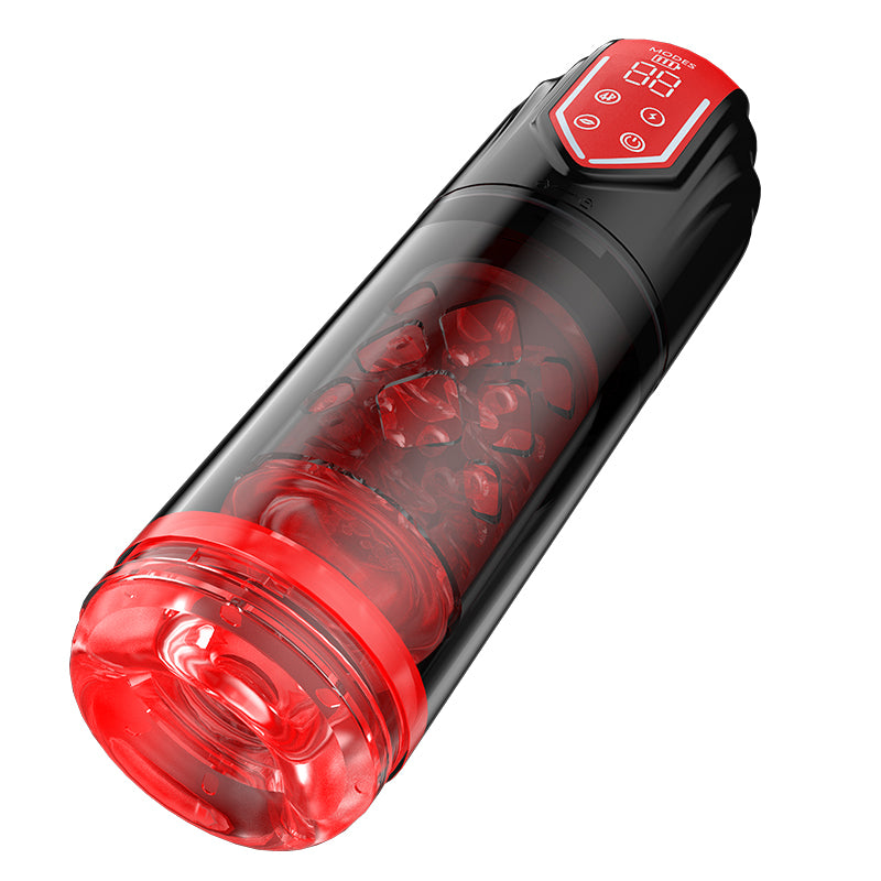 Fully Waterproof Sucting Masturbator with Tongue Licking and Rotation Function