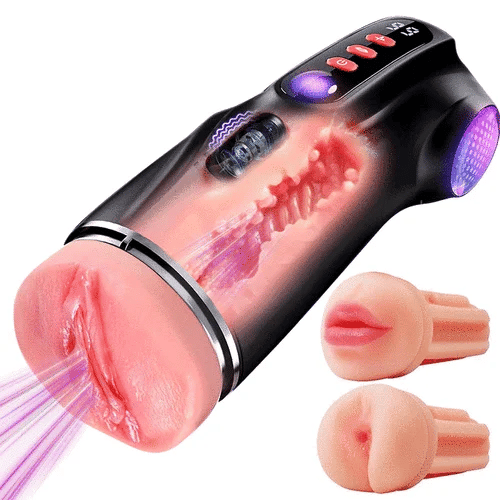 XV11: 3 in 1 Oral Sex Toy with 9 Vibration 9 Suction Modes App-Controll Men Masterbation Cup