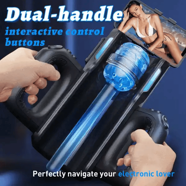 XT5 Powerful Thrusting Masturbator Adjustable Depth & Dual Handles for Maximum Pleasure