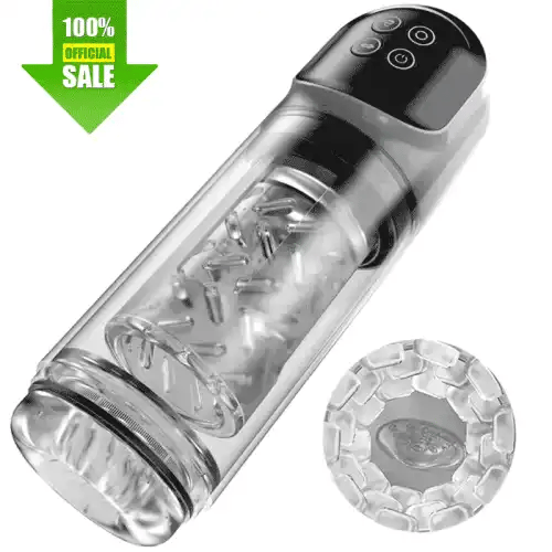 Blowjob Simulator 2-in-1 with Licking, Rotation & Suction, Waterproof