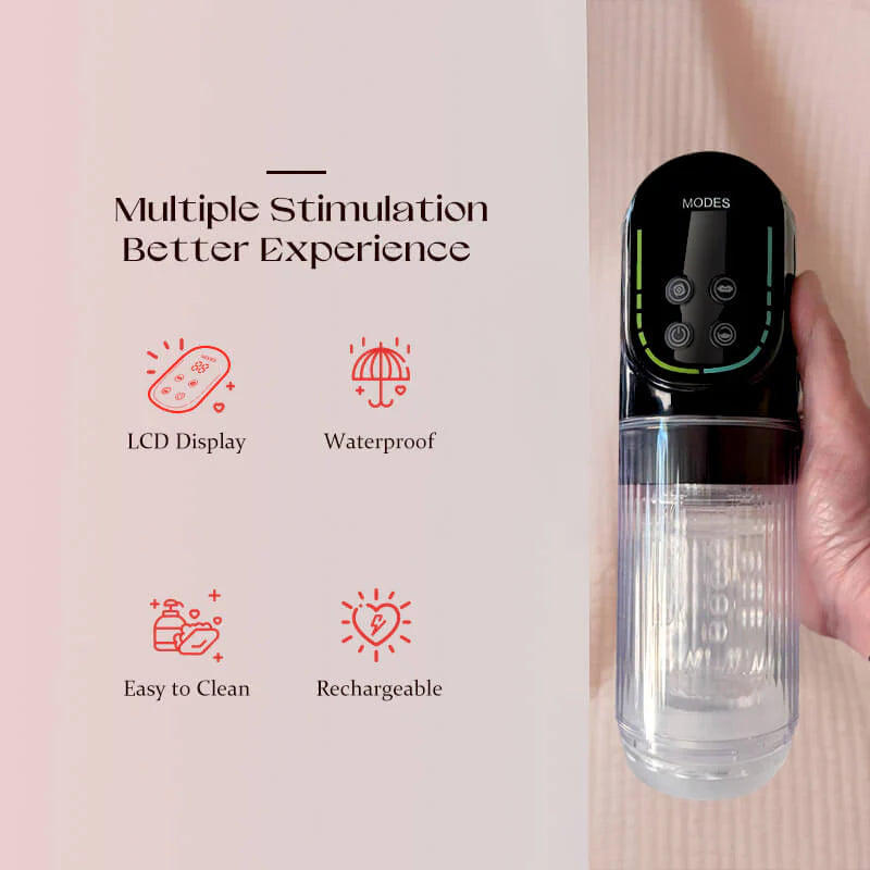 Automatic Male Masturbator 7 Modes APP Control LCD Display Vacuum Pump and Enlarger