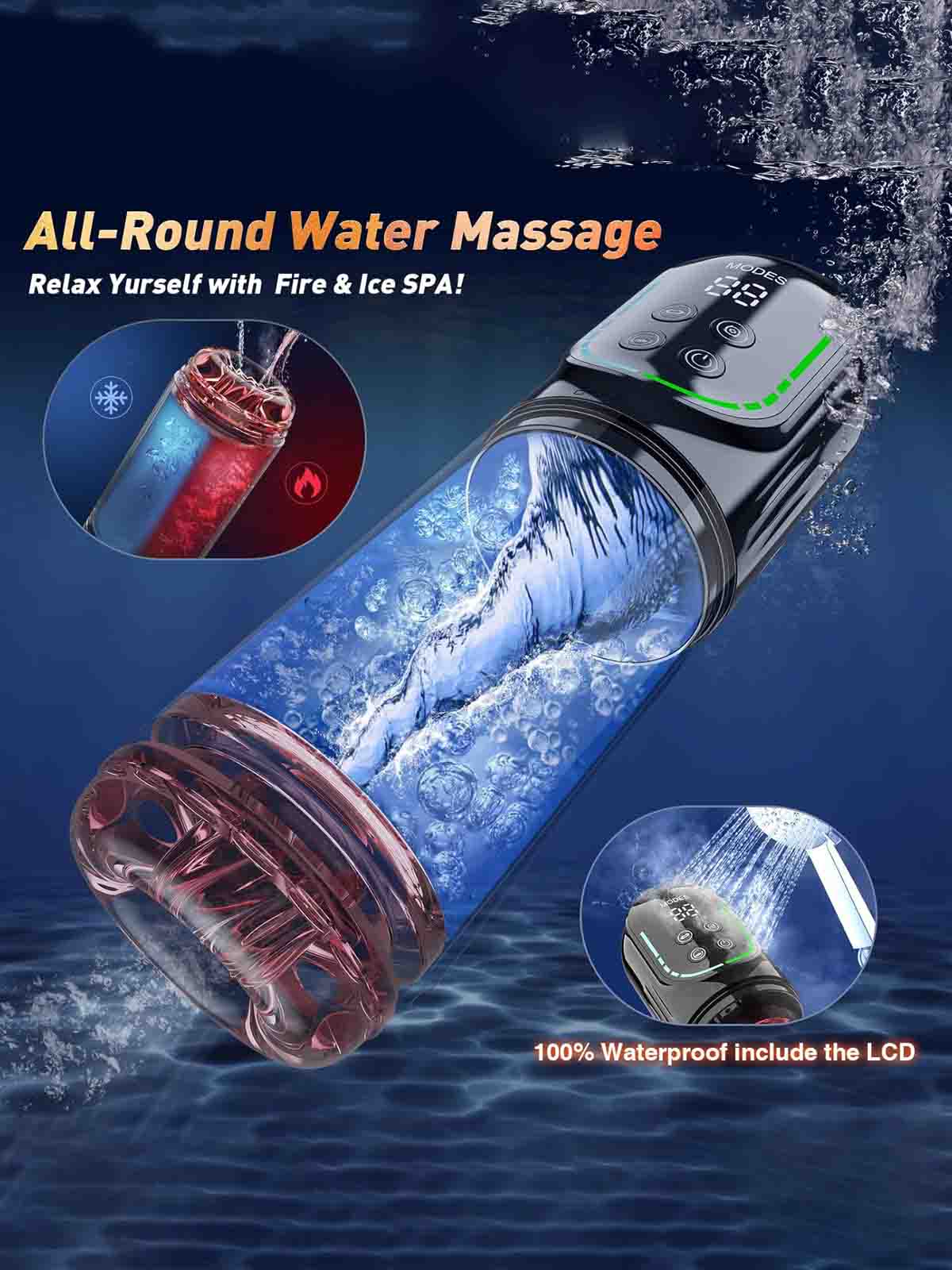 Automatic Male Masturbator 7 Modes APP Control LCD Display Vacuum Pump and Enlarger