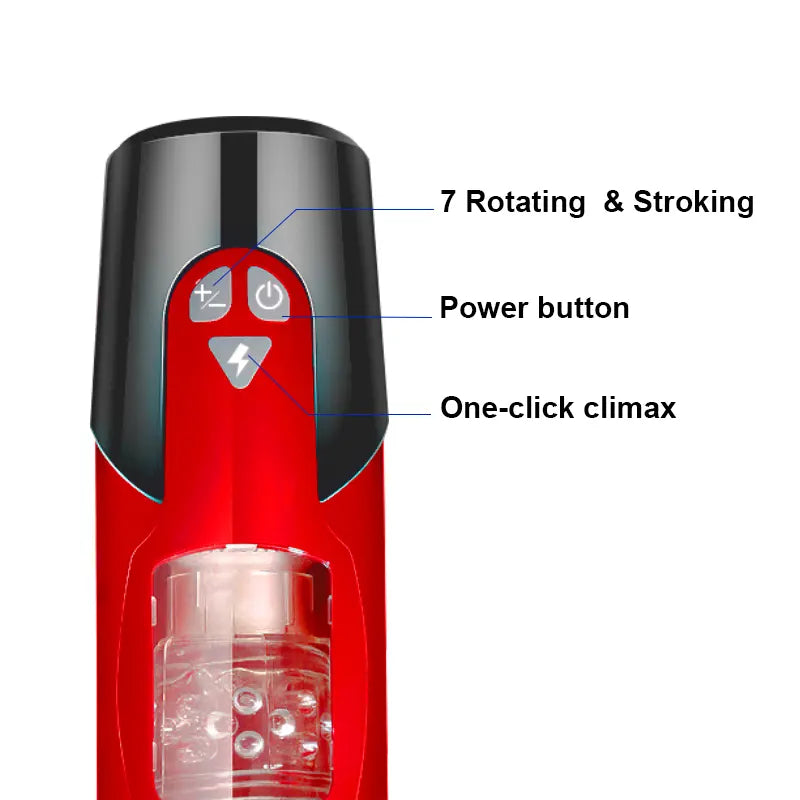 7 Frequency Rotating & Thrusting Hands Free Masturbator