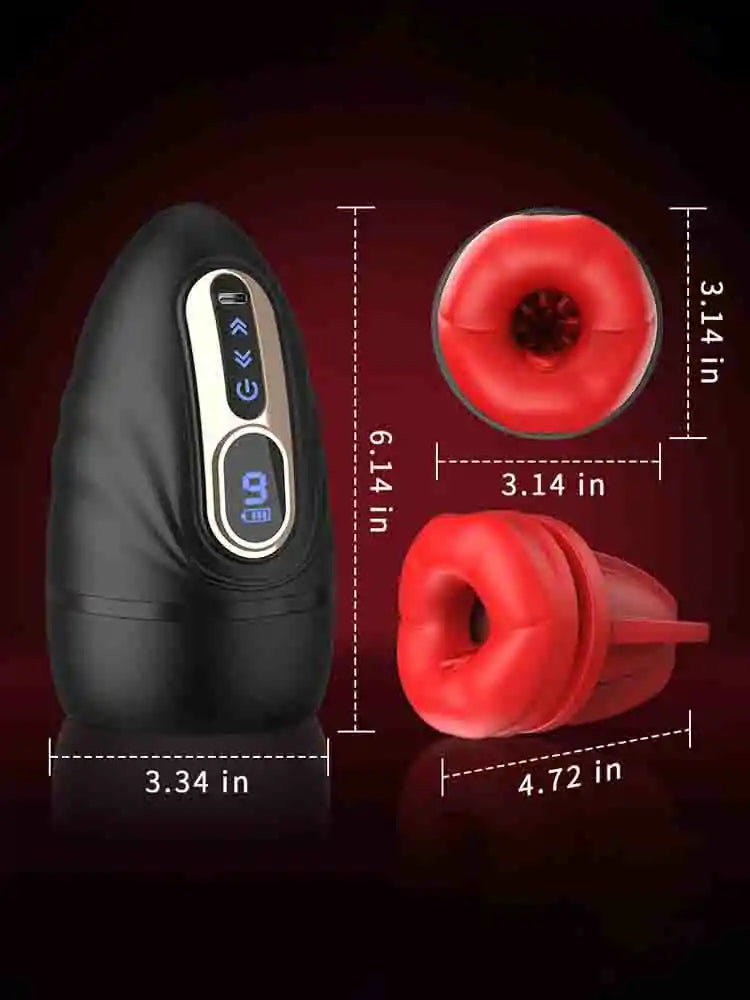 XV4 APP Controlled 9 Modes Vibrating Masturbator with Heating and Realistic Sleeve