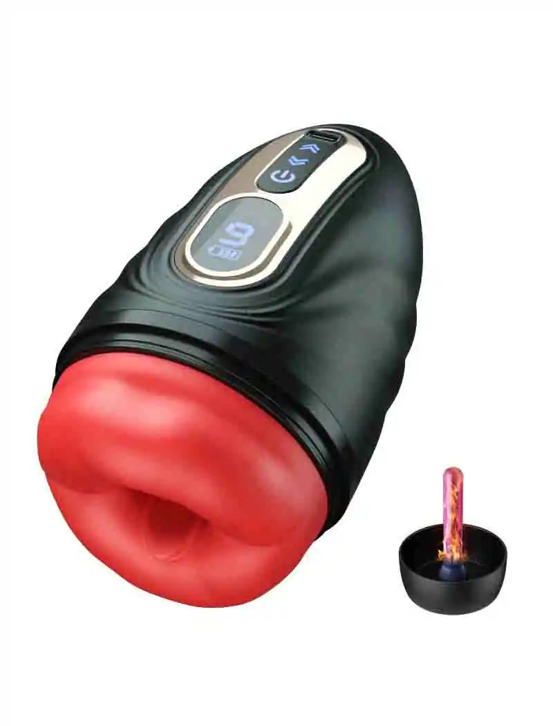 XV4 APP Controlled 9 Modes Vibrating Masturbator with Heating and Realistic Sleeve