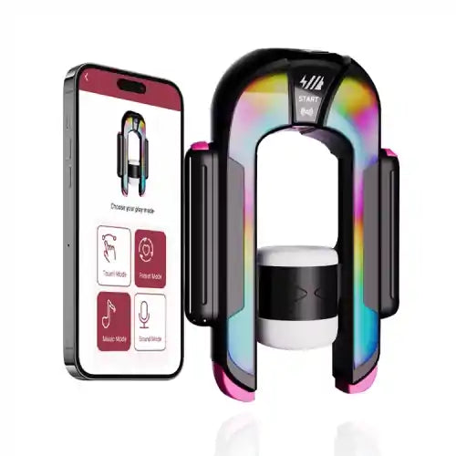 XT17 APP Automatic Thrusting Male Masturbator with LED Colorful Lights