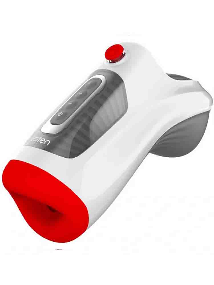 Leten Air Blast Vibrating Stroker with Dual Motors Suction Mouth Design and Pressure Release