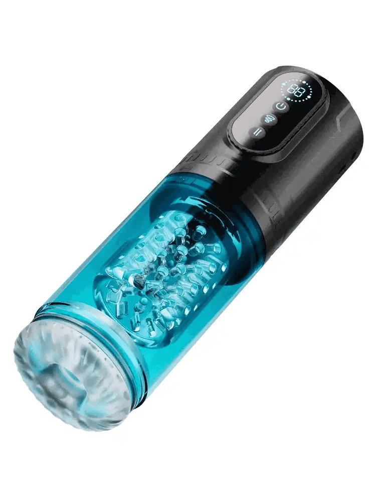 XR19 Automatic Sucking Masturbator with 9 Thrusting LCD Display and Soft TPE Sleeve