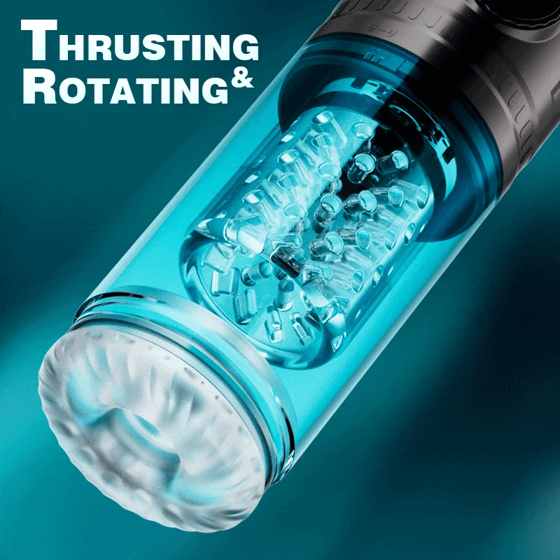 Automatic Thrusting Rotating Sucking Male Stroker with 3D Textured Sleeve