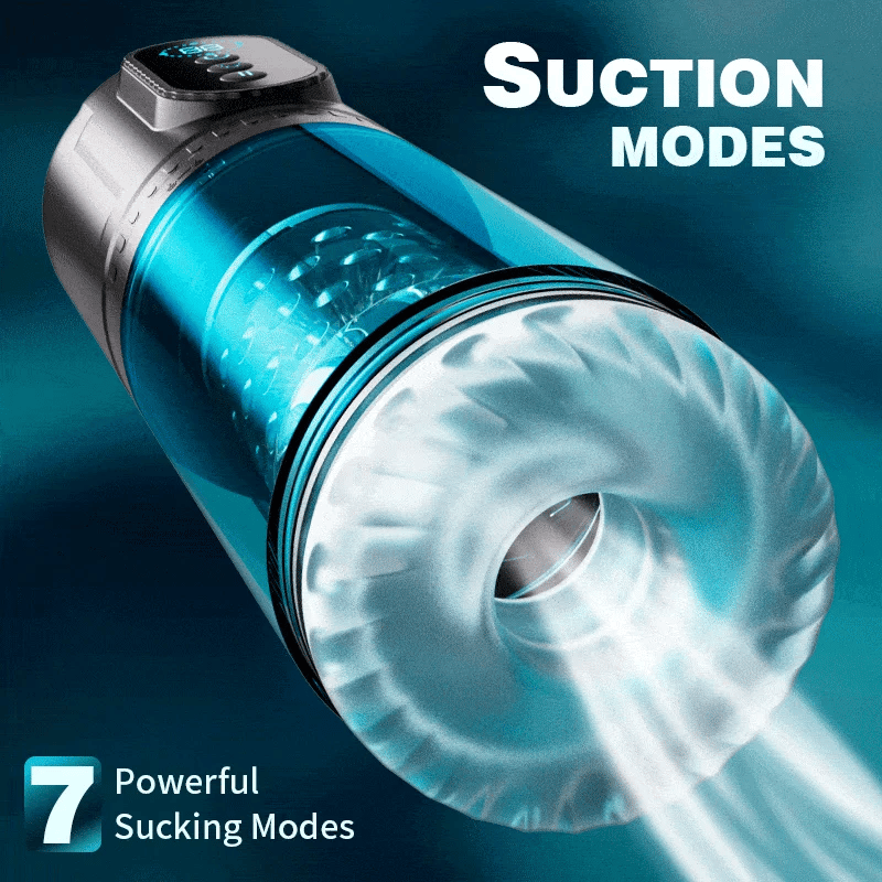 Automatic Thrusting Rotating Sucking Male Stroker with 3D Textured Sleeve
