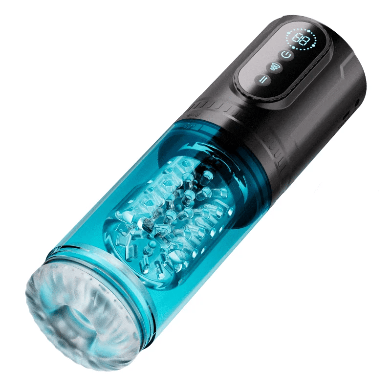 XR19 Automatic Sucking Masturbator with 9 Thrusting LCD Display and Soft TPE Sleeve