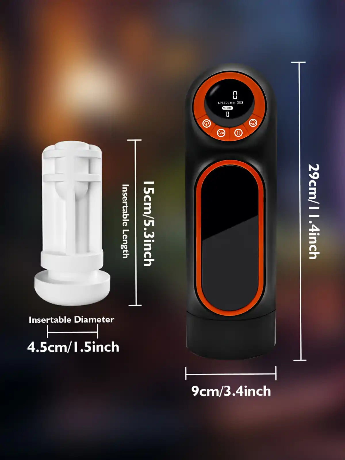 3 in 1Thrusting &Sucking &Vibrating Male Stroker Hands-free Masturbation