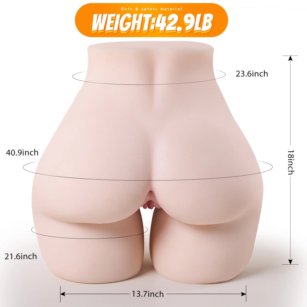 Gena 42.9lb Ultra Soft Jelly Tpe Realistic Huge Booty Sex Toy