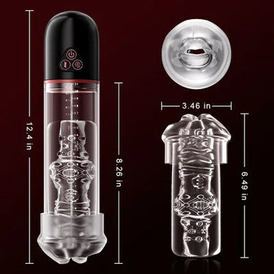 Best Multifunction Vacuum Penis Pump with 3 Suction & 9 Vibration Masturbator blowjob machine