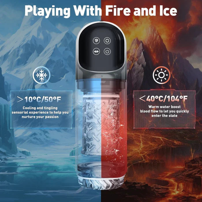 XR3plus 2-in-1 Woterproof Automatic Masturbator Licking Rotation Suction