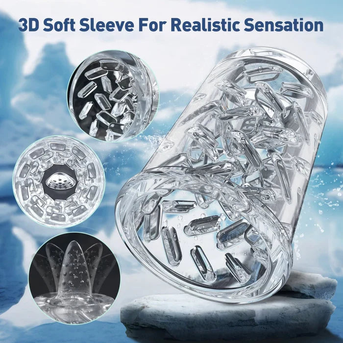 XR3plus 2-in-1 Woterproof Automatic Masturbator Licking Rotation Suction