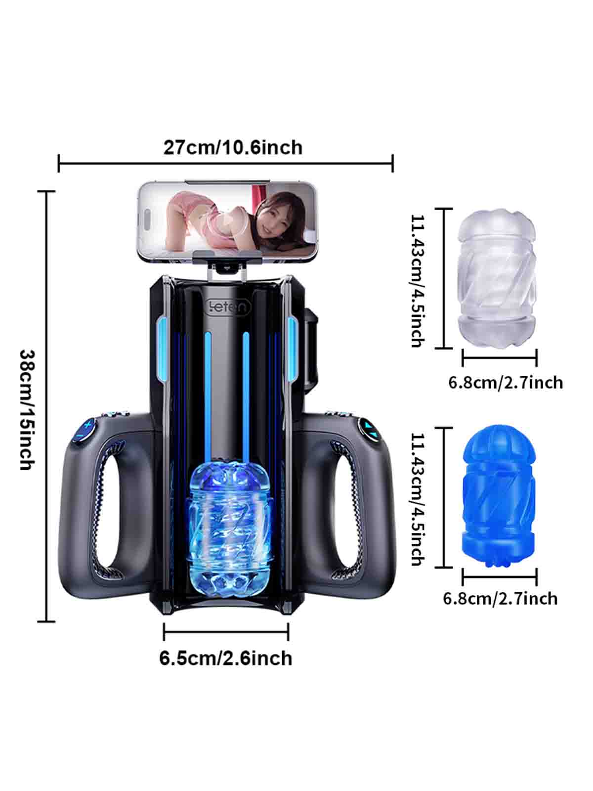 Cannon King Automatic Stroker 10 Modes And 10 Speeds With Handle And Phone Holder