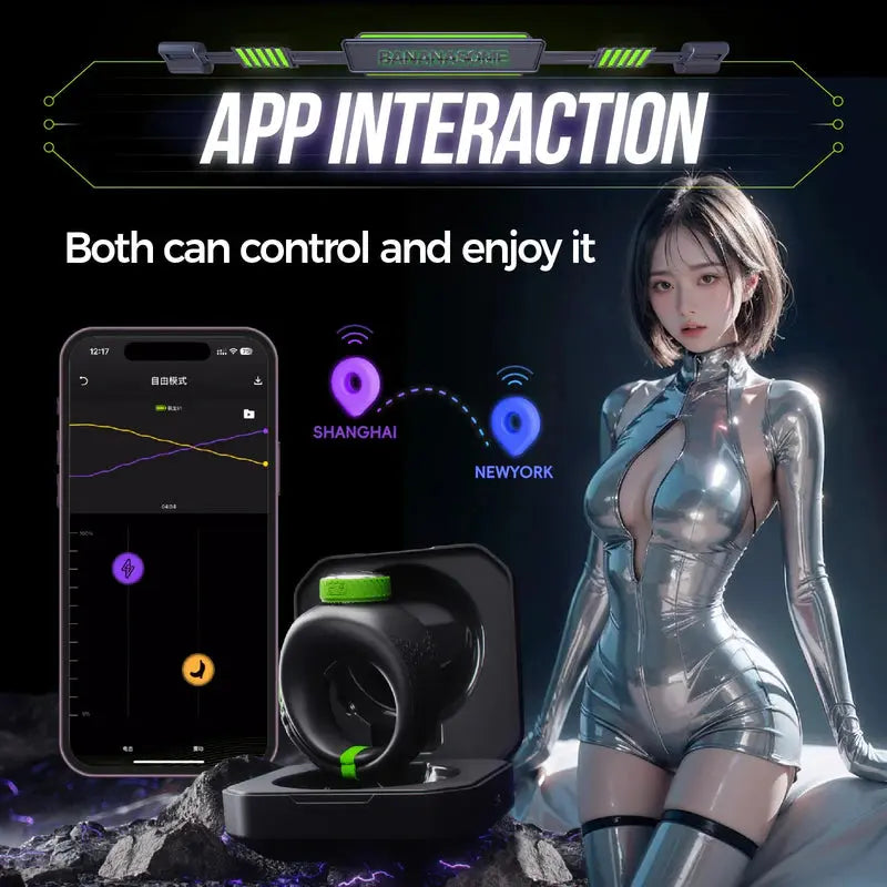 App-Controlled Electro-Stim Vibrating Best Penis Ring