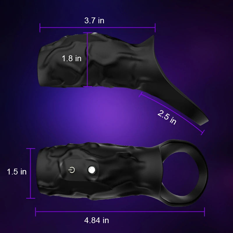 Cock Ring Velvet Touch Silicone Tight Fit Gentle Grip Vibrating Waterproof Intense Stimulation MT-PR11