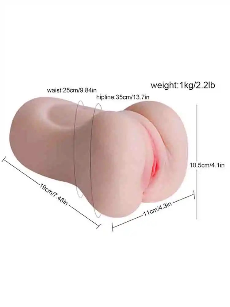 PU79-2.2LB Lifelike Mini fake pussy with Dual Channels