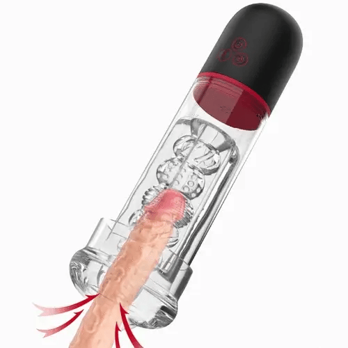 XP13: Best Multifunction Vacuum Penis Pump Stroker with 3 Suction & 9 Vibration Masturbator blowjob machine