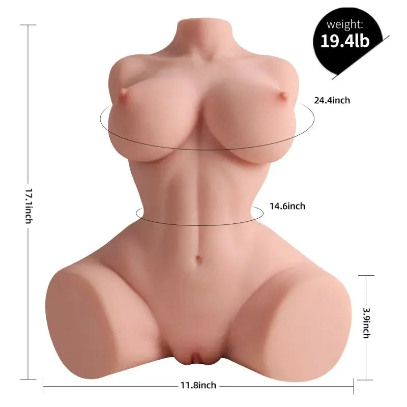 Daisy 19.29LB Female Torso Sex Toy Soft Skin - Masturbatorhub
