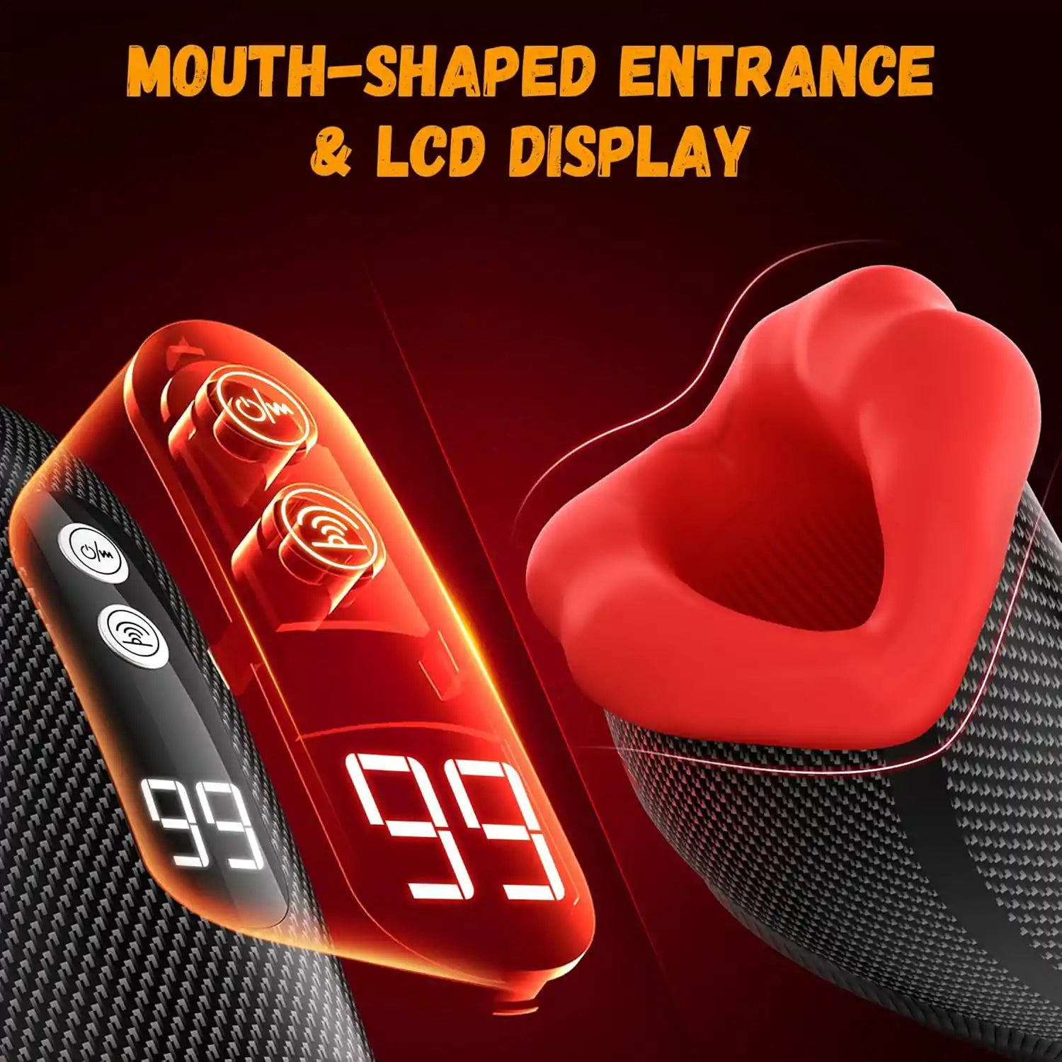 Deep Throat Male Masturbator with 360° Wrap Tapping Vibration and LCD APP Control MT-XV5