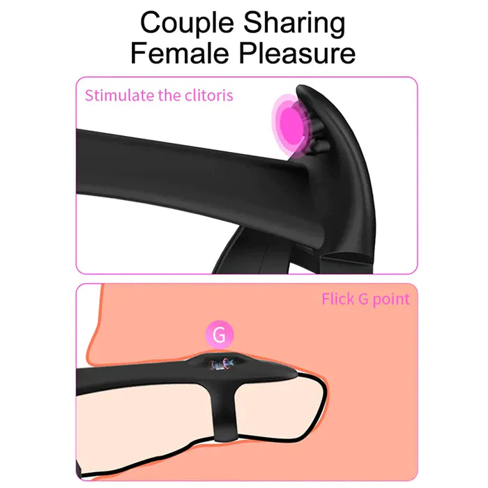 PR21 12 Frequency Penis Clitoris G-spot Stimulation Couple Cock Ring Sex Toy