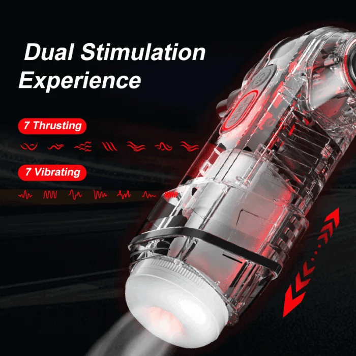 Dual Handle Controlled Thrusting Masturbator