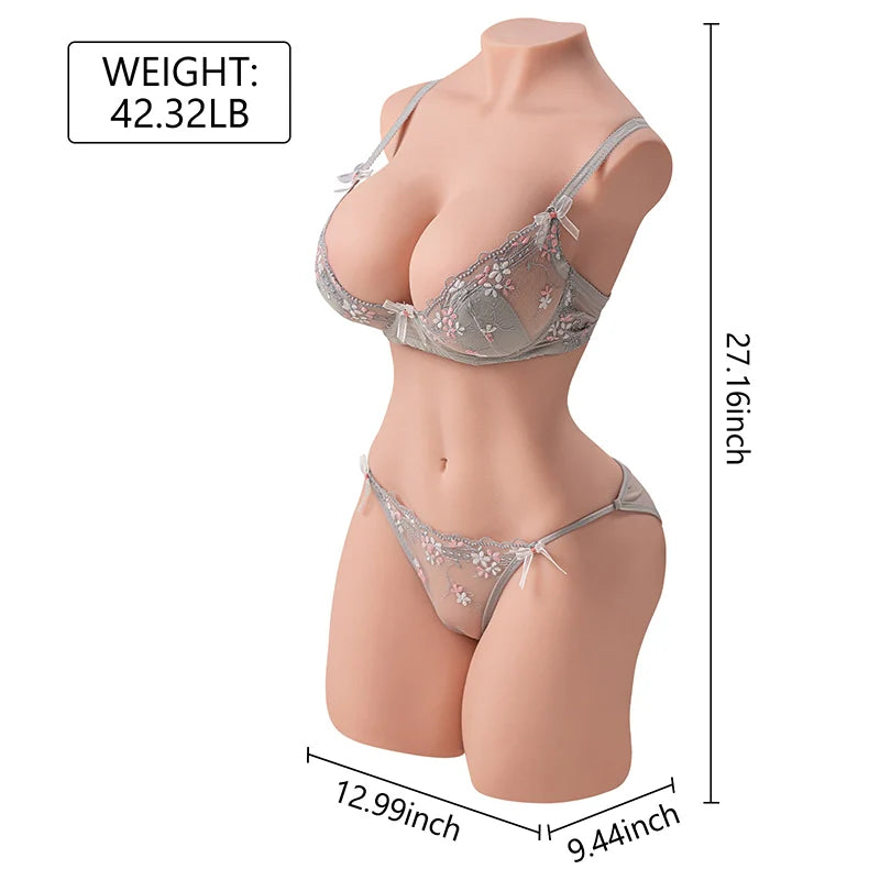 Carmen - 42.3LB Full-Size Female Torso for Men – Soft TPE Realistic Feel