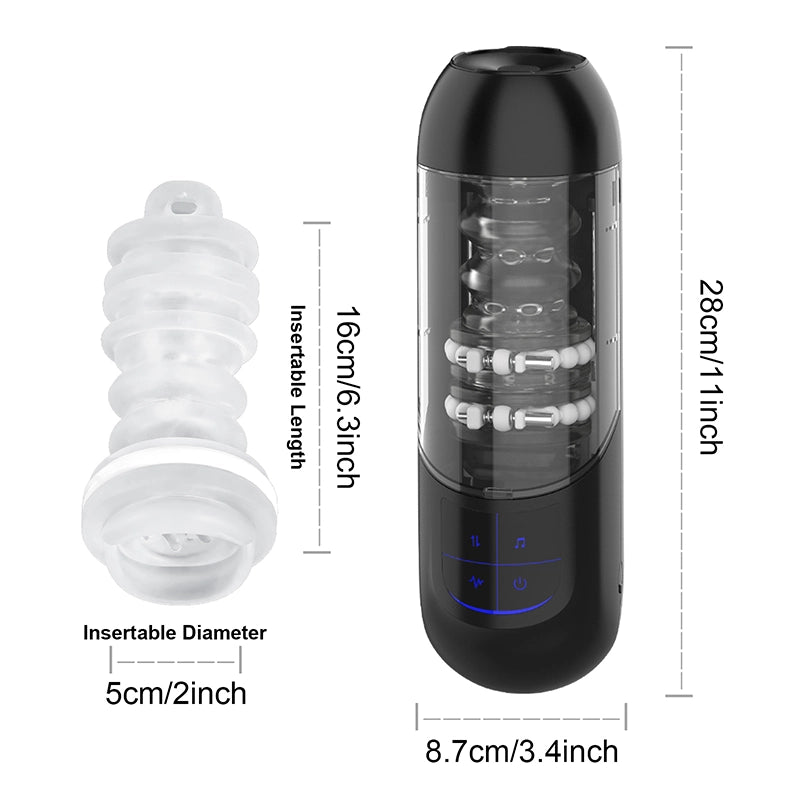 Full Body Waterproof Male Stroker With Thrusting Vibrating Function