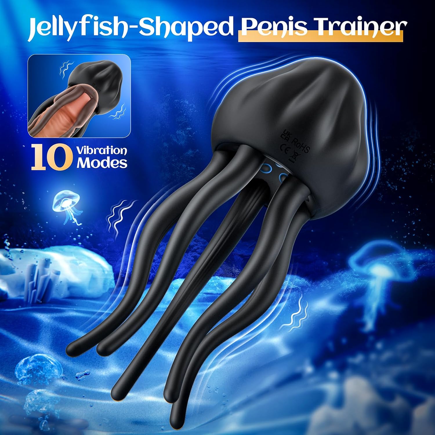 XG22 Male Glans Trainer 10 Vibrating Modes Wrapping Tentacle Male Vibrator Sex toy