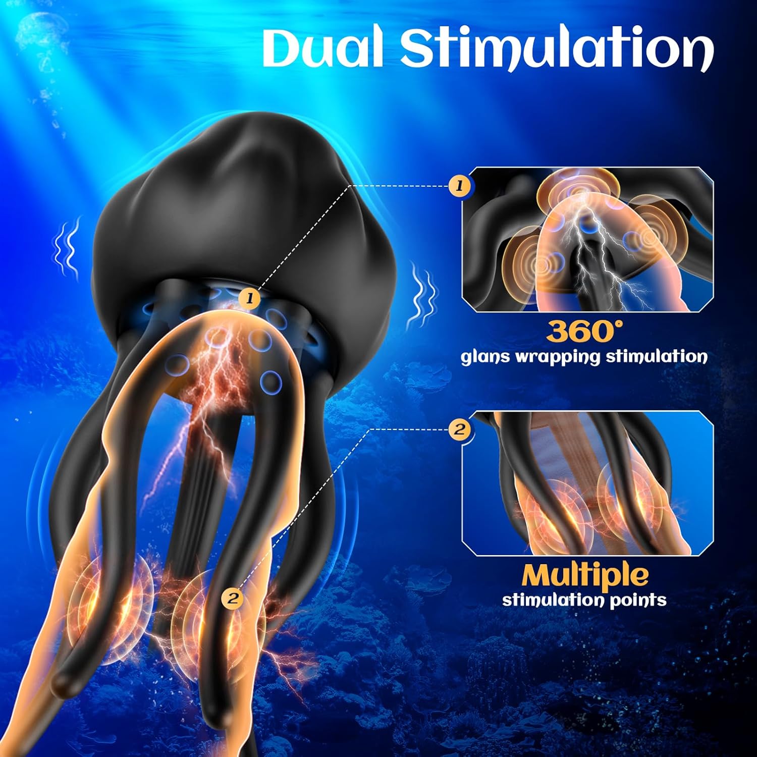 XG22 Male Glans Trainer 10 Vibrating Modes Wrapping Tentacle Male Vibrator Sex toy