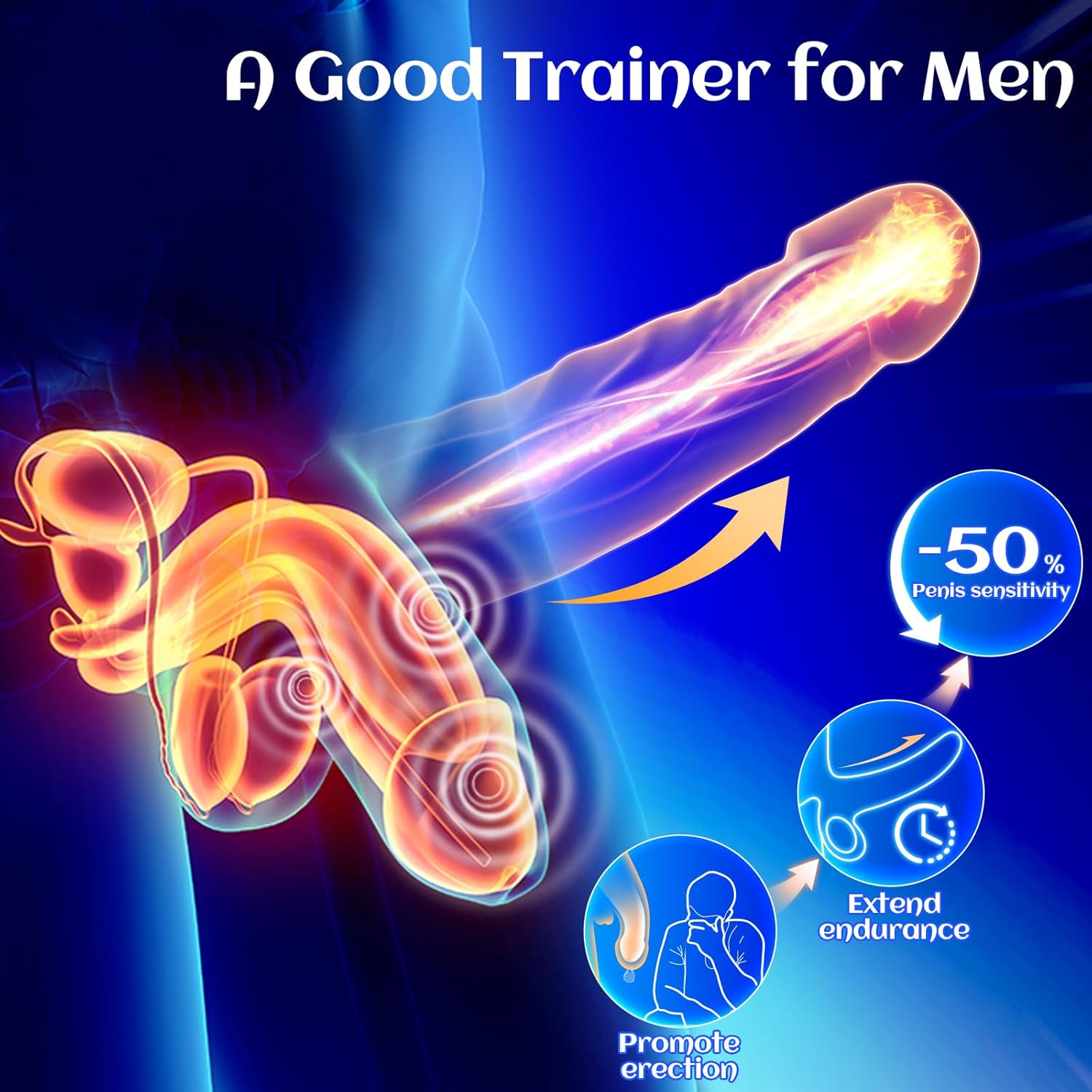 XG22 Male Glans Trainer 10 Vibrating Modes Wrapping Tentacle Male Vibrator Sex toy