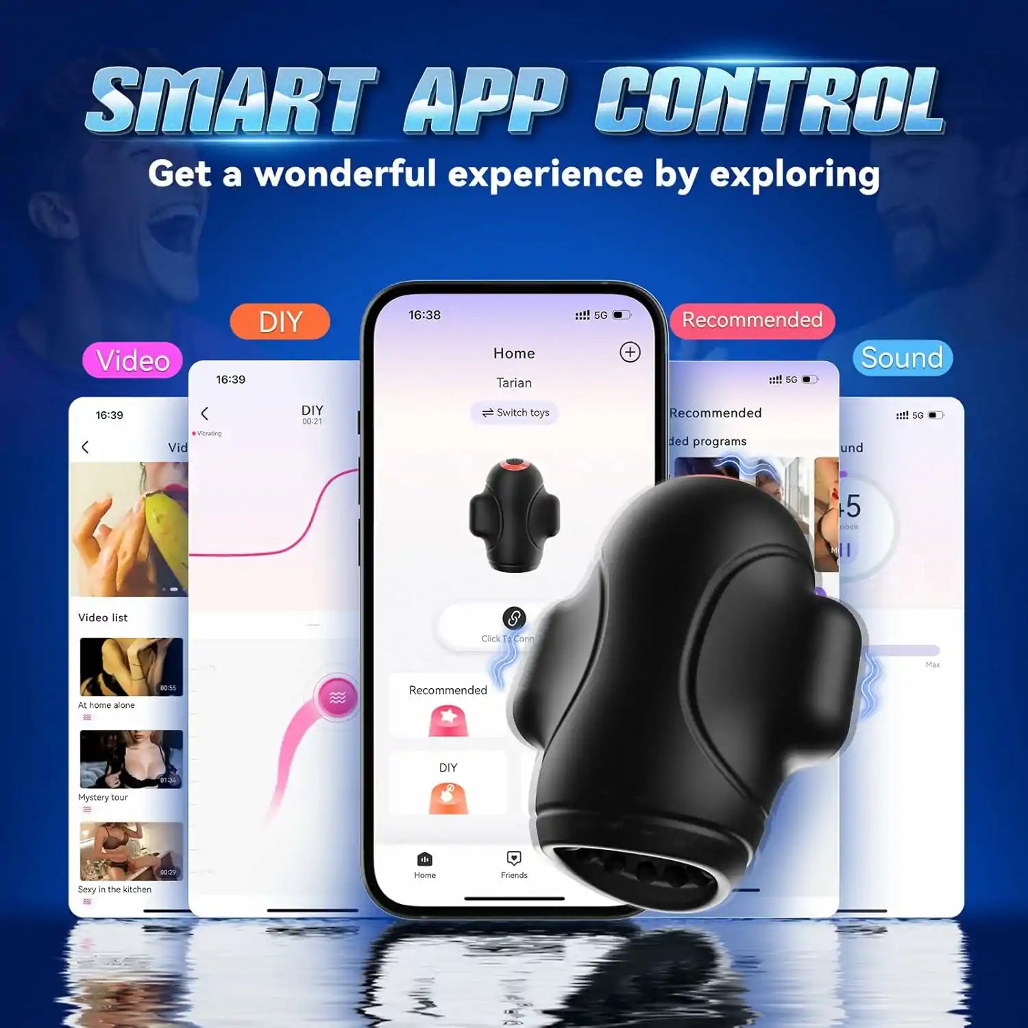 Upgraded App Control 4 in 1 Dick Trainer Vibrating Masturbation Cup
