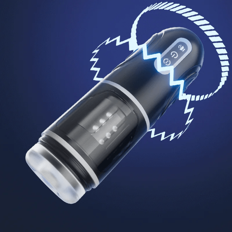 XR12 Thrusting Masturbator with Locking Suction Base for Hands-Free Rotation and Stimulation