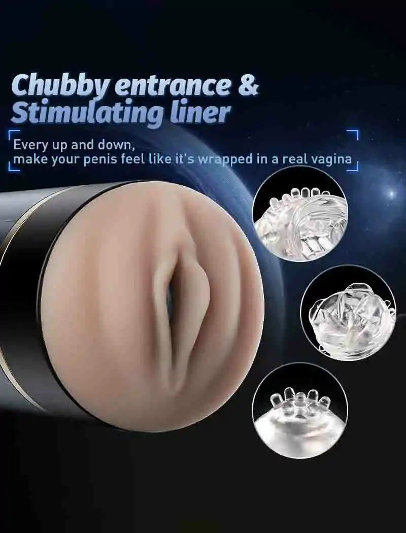 Hands Free Automatic Male Masturbator with 10 Thrusting Rotating Modes and Suction Cup