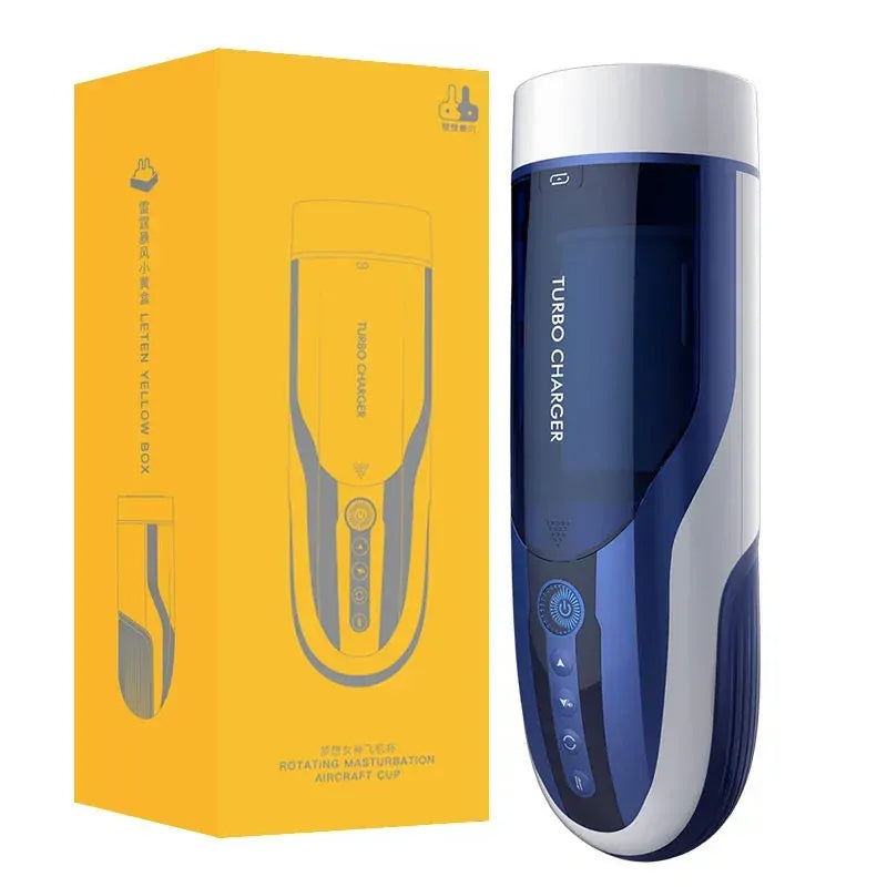 Leten Turbo Charger: 460 Strokes/Min Thrusting & Rotating Stroker with Moaning