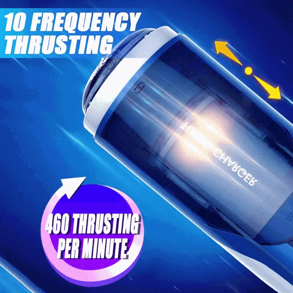 Leten Turbo Charger: 460 Strokes/Min Thrusting & Rotating Stroker with Moaning