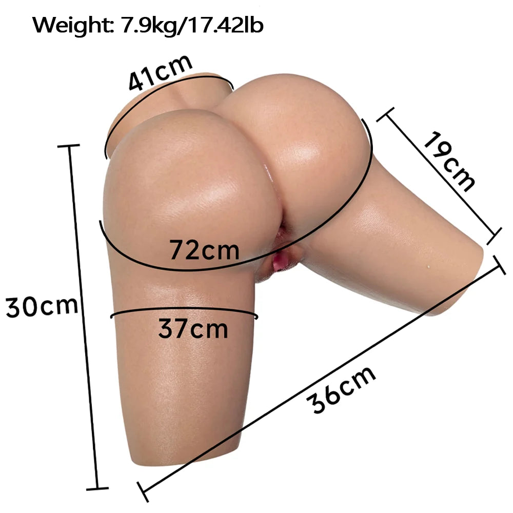 Doreen: 17.6lb Silicone MILF Sex Torso with Gel Booty & Thick Thighs