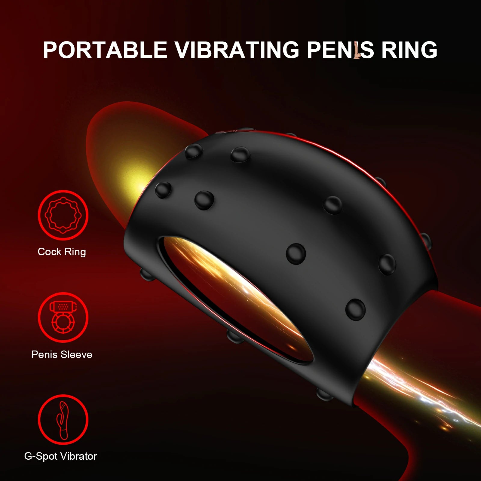 Mini Dick Ring Silicone Flexible Fit Strong Pulse Motor MT-PR2
