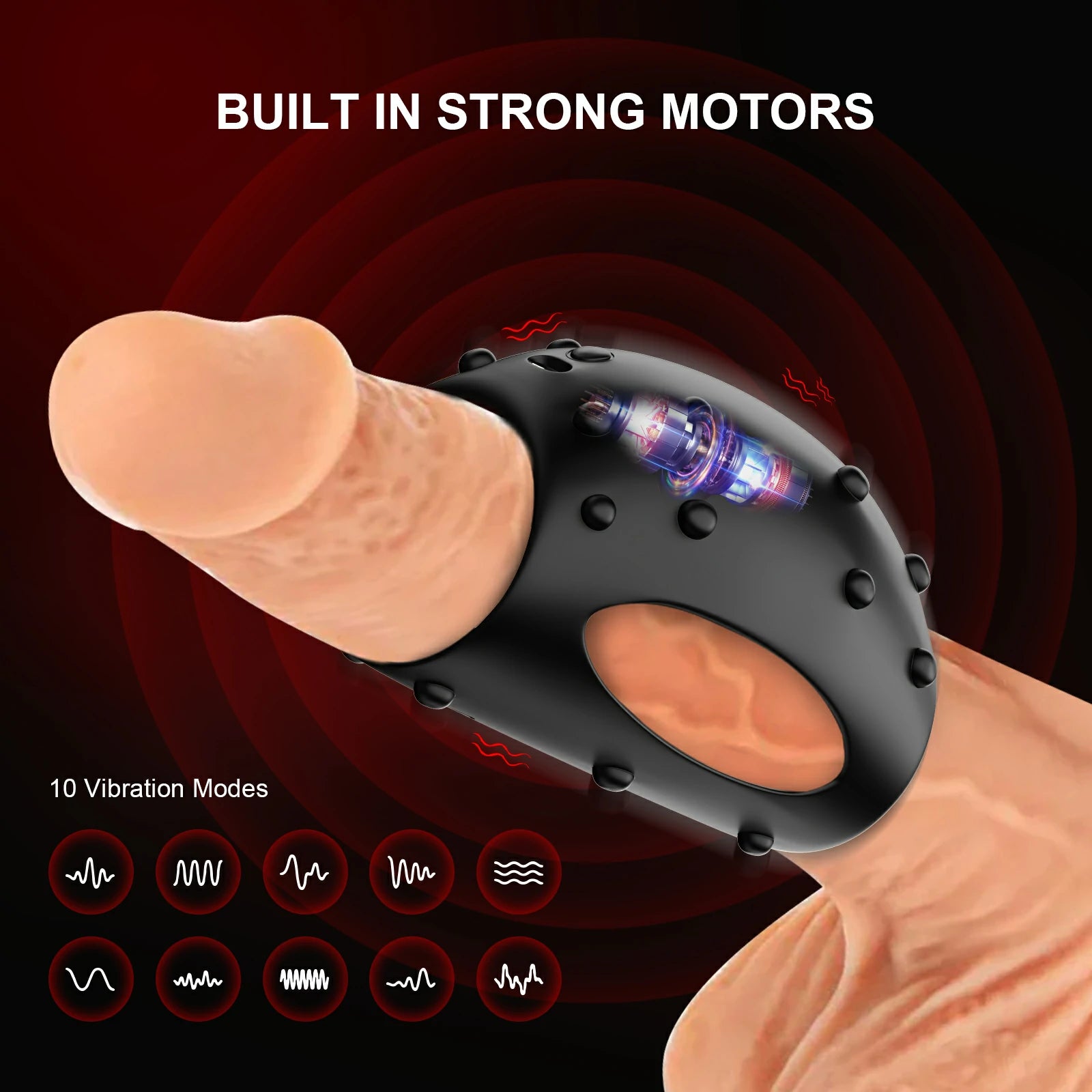 Mini Dick Ring Silicone Flexible Fit Strong Pulse Motor MT-PR2