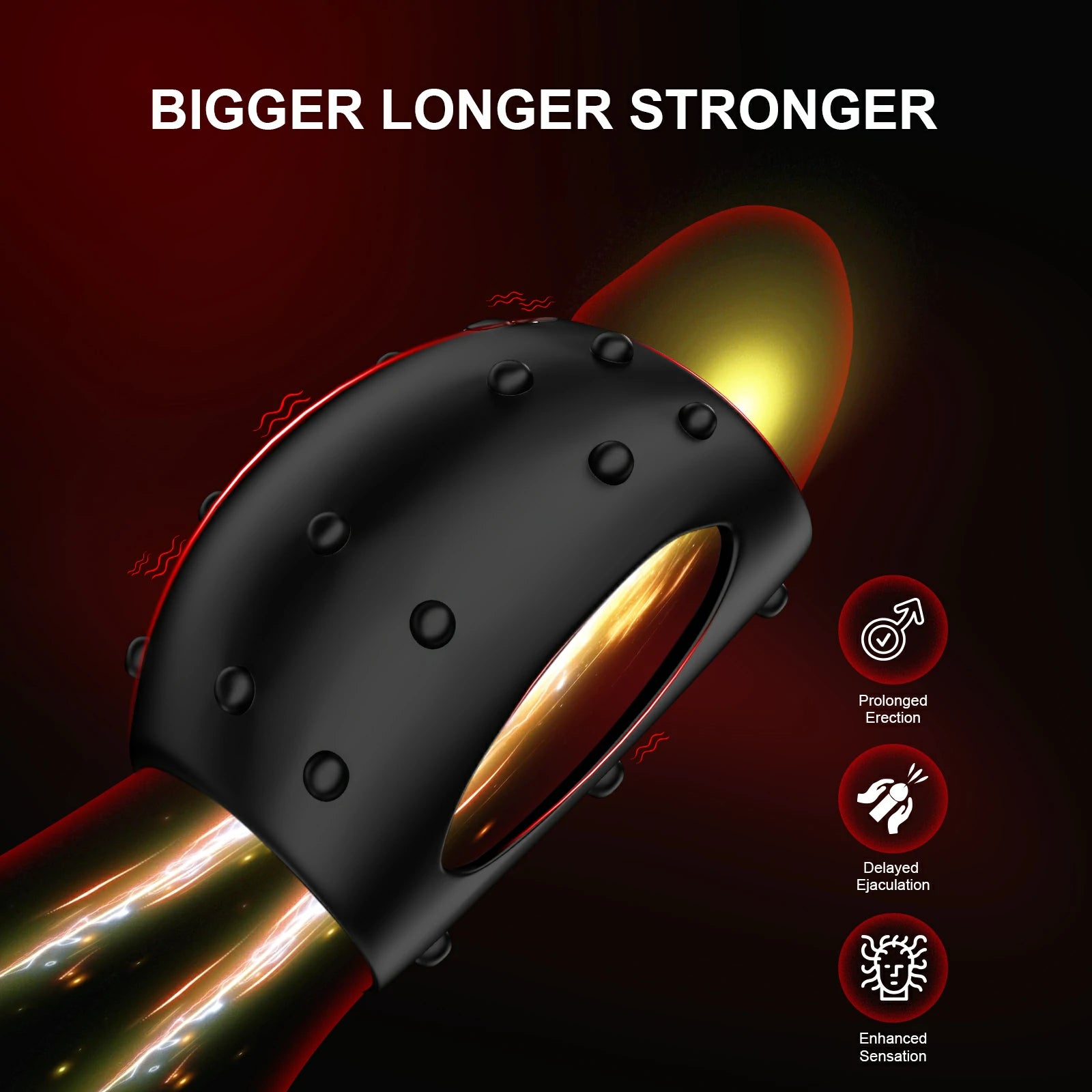 Mini Dick Ring Silicone Flexible Fit Strong Pulse Motor MT-PR2