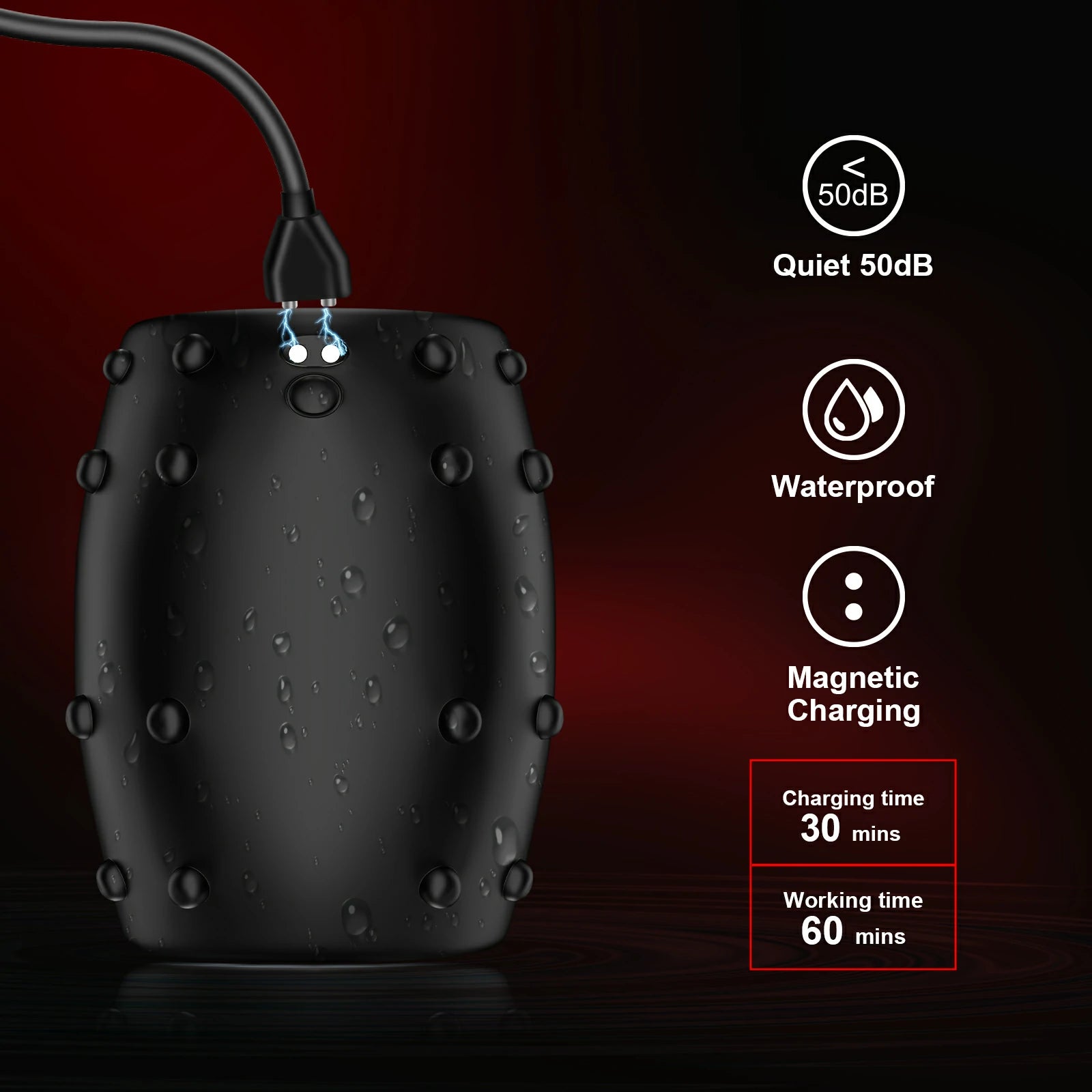 PR2 Portable 10 Vibrating Silicone Cock Ring For Men