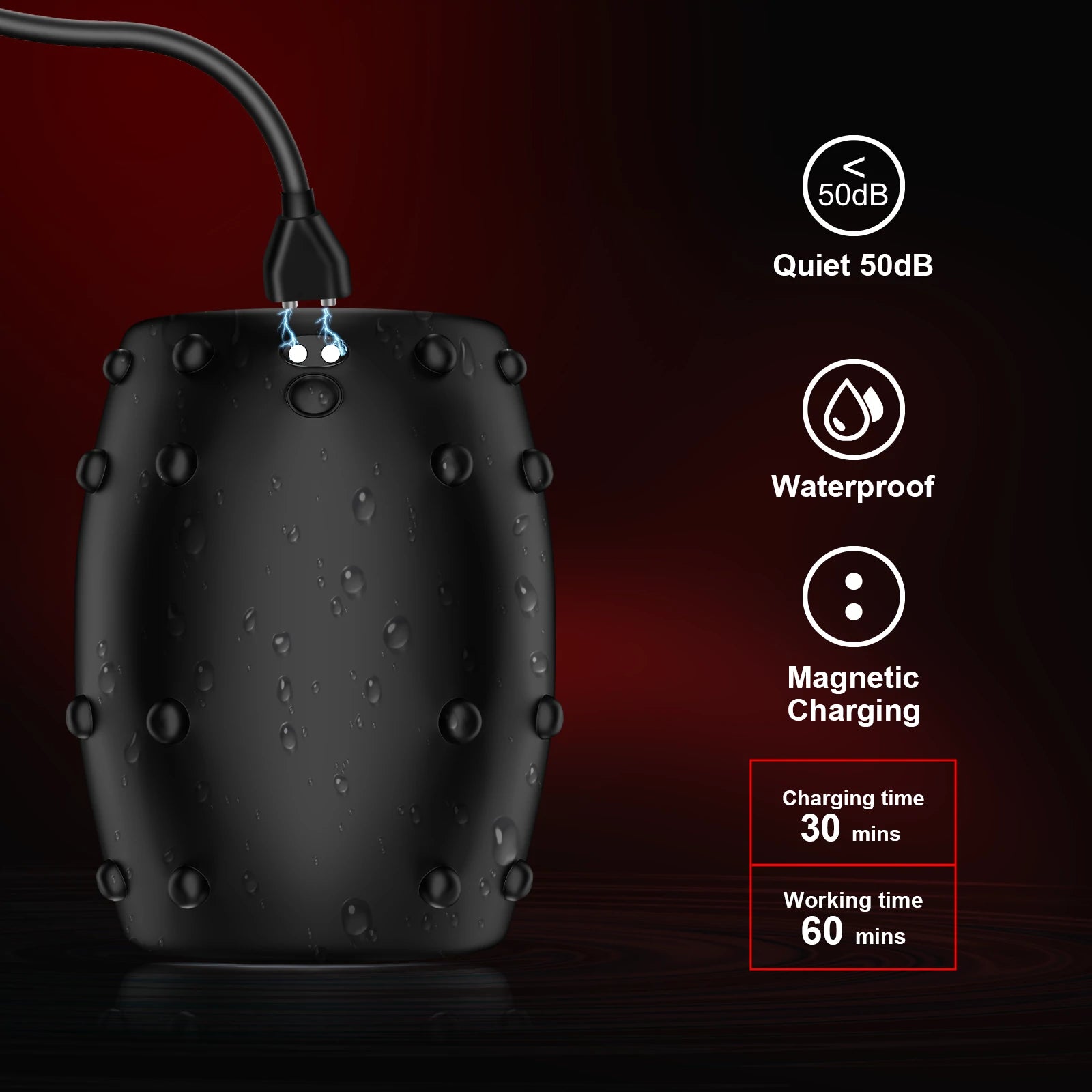 PR2 Portable 10 Vibrating Silicone Cock Ring For Men