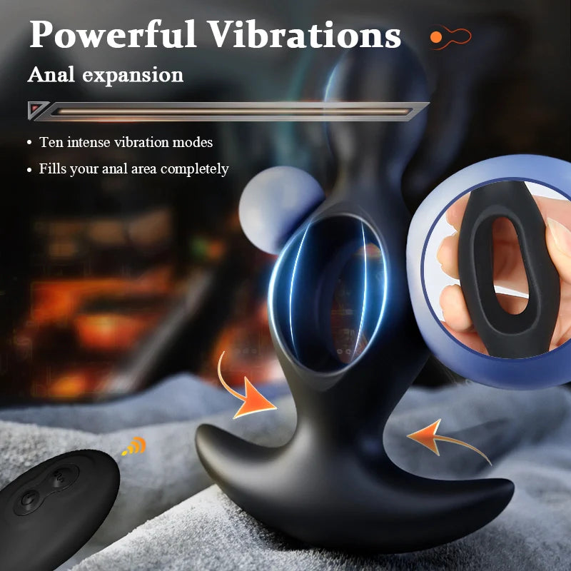 PM12 Male Prostate Vibrator with Remote Control and Vibrating