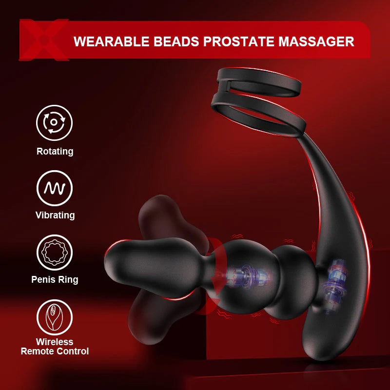 PM14 Automatic Prostate Stimulator with Remote Control and 9 Vibrating Function