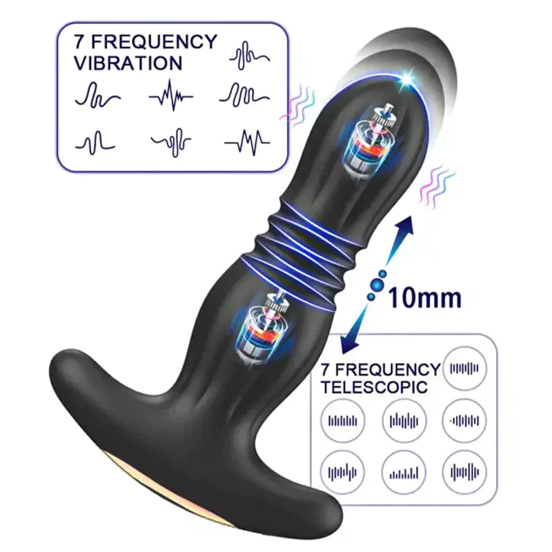PM4 7 Vibration Modes Remote Controlled Thrust Prostate Massager