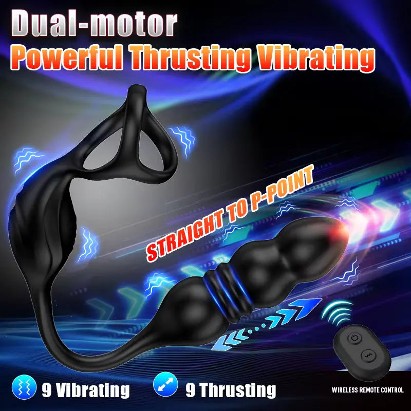 PM6: Thrusting & Vibrating Prostate Massager with 100% Wearable & Remote Control